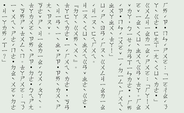 Chinese Translation in Bopomofo Script