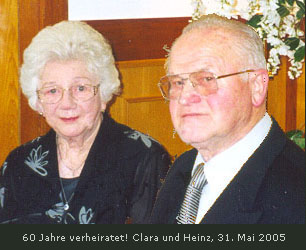 55 Jahre verheiratet! Clara und Heinz, 31. Mai 2000