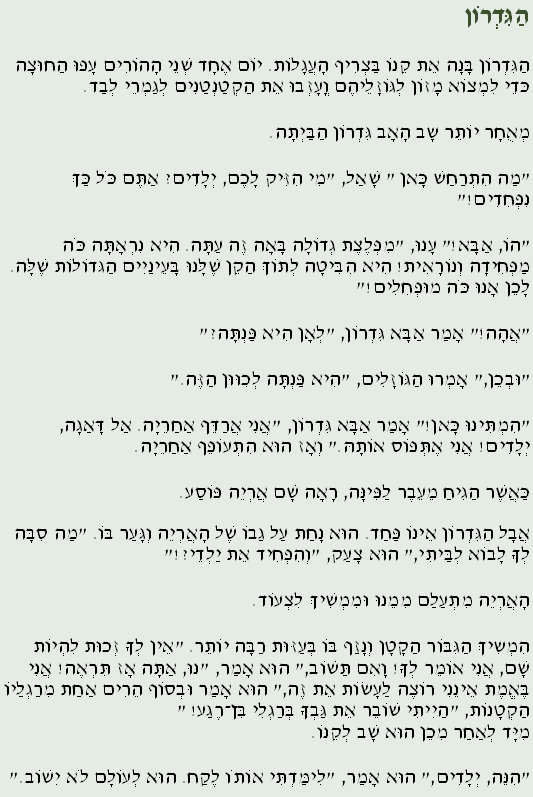 Punctuated Hebrew Script Version