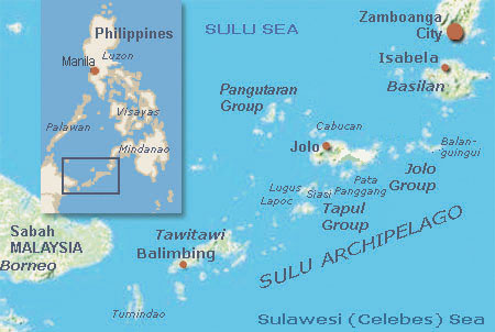Map of Sulu Archipelago