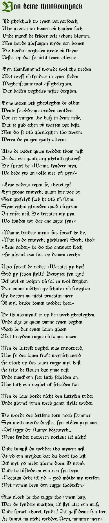 Van deme thunkonnynck (Period Font Text)