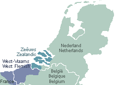 Map of Zeelandic and West Flemish