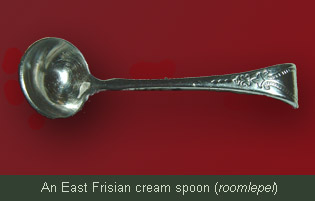 An East Frisian cream spoon (roomlepel)