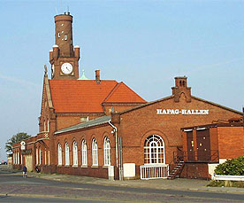 The
            historic HAPAG Halls at Cuxhaven