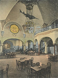 Inside
          the historic HAPAG Halls at<br>
        Cuxhaven in 1904